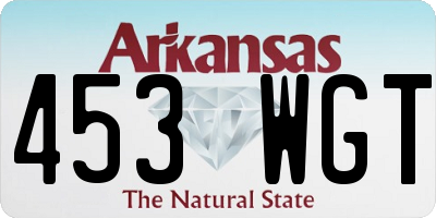 AR license plate 453WGT