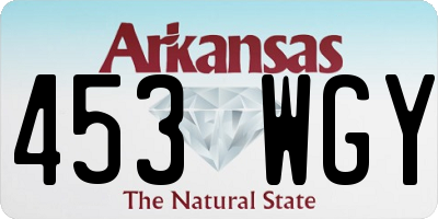 AR license plate 453WGY