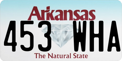 AR license plate 453WHA