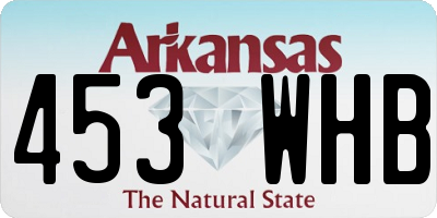 AR license plate 453WHB