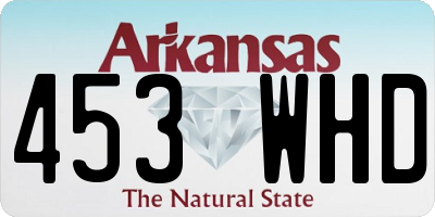 AR license plate 453WHD