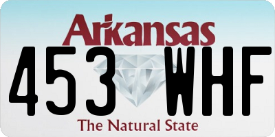 AR license plate 453WHF