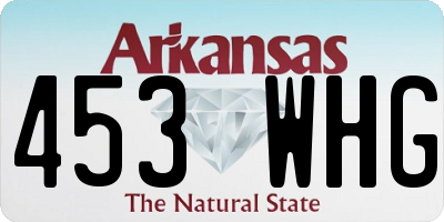 AR license plate 453WHG