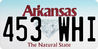 AR license plate 453WHI