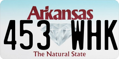 AR license plate 453WHK