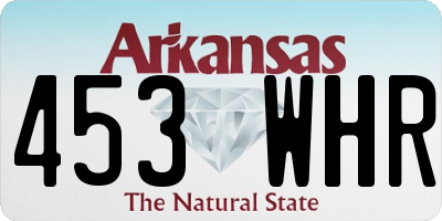 AR license plate 453WHR