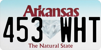 AR license plate 453WHT