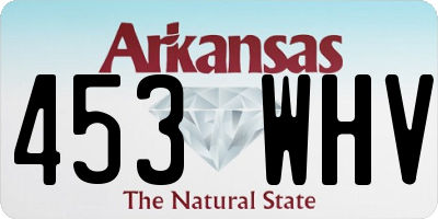 AR license plate 453WHV