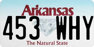 AR license plate 453WHY