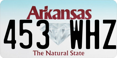 AR license plate 453WHZ