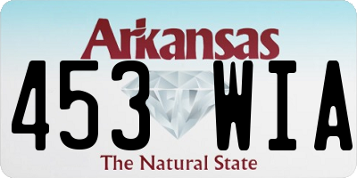 AR license plate 453WIA