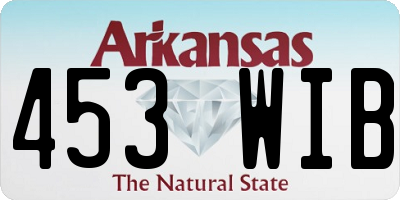 AR license plate 453WIB