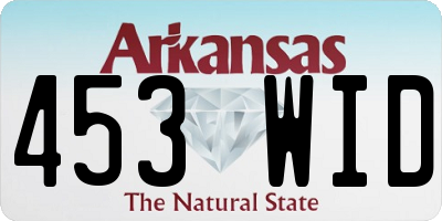 AR license plate 453WID
