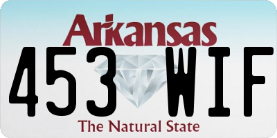 AR license plate 453WIF