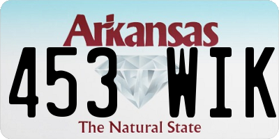 AR license plate 453WIK