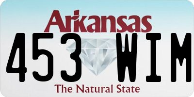 AR license plate 453WIM