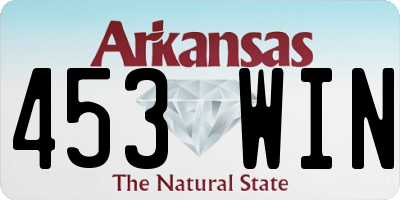 AR license plate 453WIN