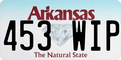 AR license plate 453WIP