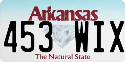 AR license plate 453WIX