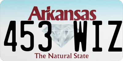 AR license plate 453WIZ