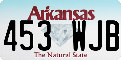 AR license plate 453WJB