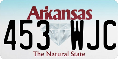 AR license plate 453WJC