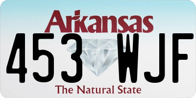 AR license plate 453WJF