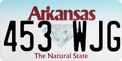 AR license plate 453WJG