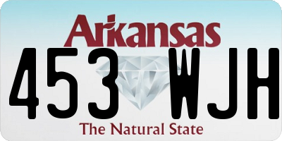 AR license plate 453WJH