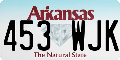 AR license plate 453WJK