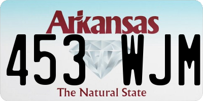 AR license plate 453WJM
