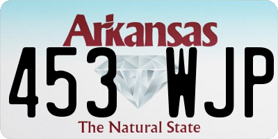 AR license plate 453WJP