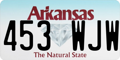 AR license plate 453WJW