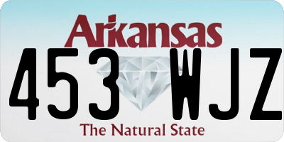AR license plate 453WJZ