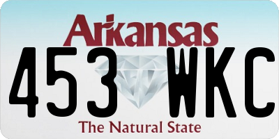 AR license plate 453WKC