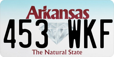 AR license plate 453WKF