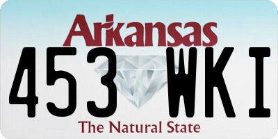 AR license plate 453WKI