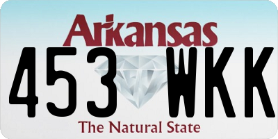 AR license plate 453WKK