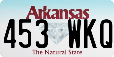 AR license plate 453WKQ