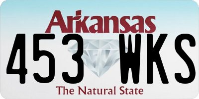 AR license plate 453WKS