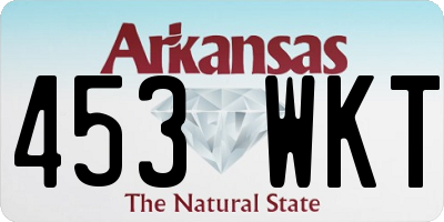 AR license plate 453WKT