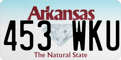 AR license plate 453WKU