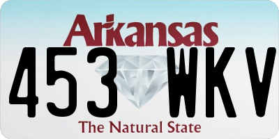 AR license plate 453WKV
