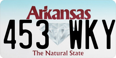 AR license plate 453WKY