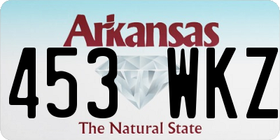AR license plate 453WKZ