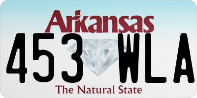 AR license plate 453WLA
