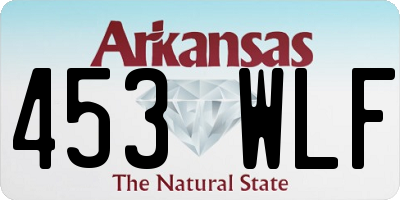 AR license plate 453WLF