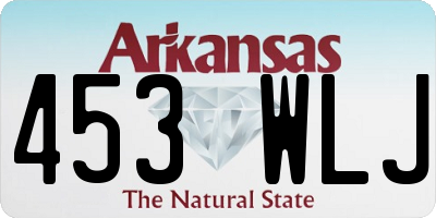 AR license plate 453WLJ