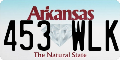 AR license plate 453WLK
