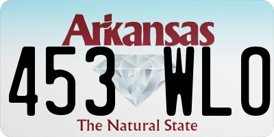 AR license plate 453WLO